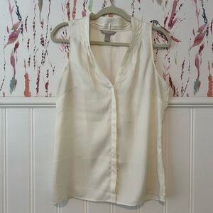 Banana Republic Cream Sleeveless Blouse